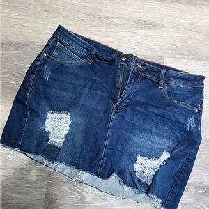 Fashion Nova Blue Denim Skirt
